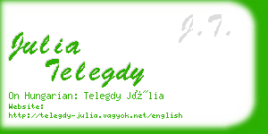 julia telegdy business card